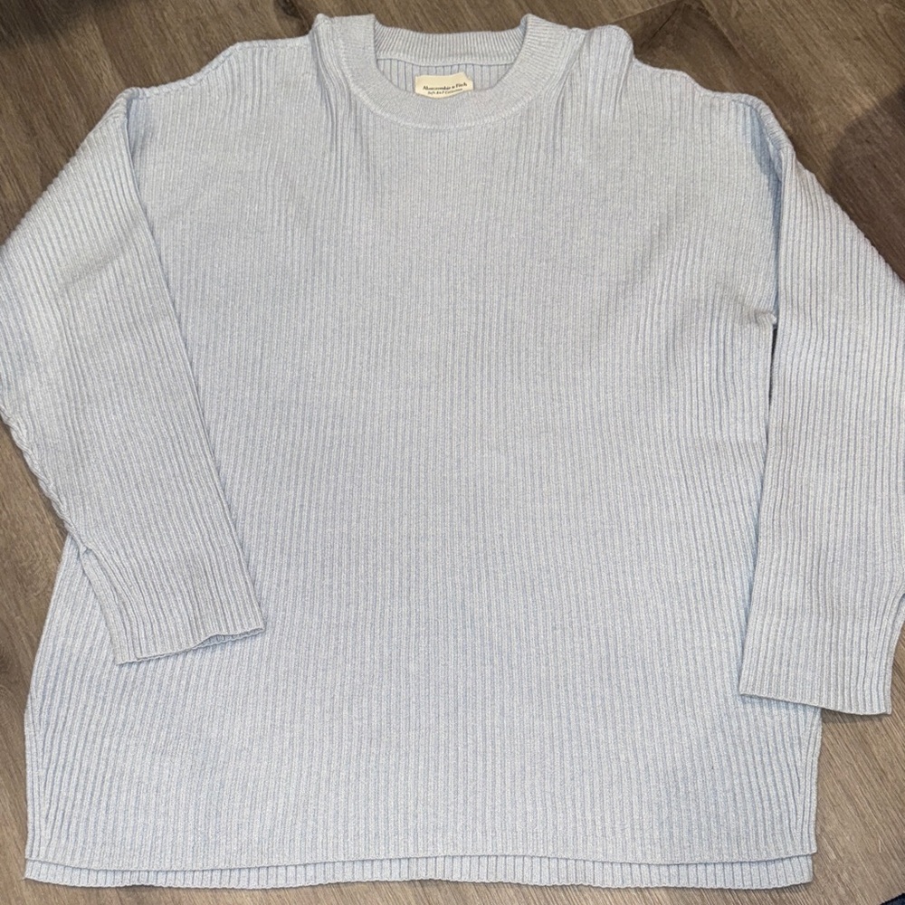 Abercrombie & Fitch Soft Blue Crewneck Sweater